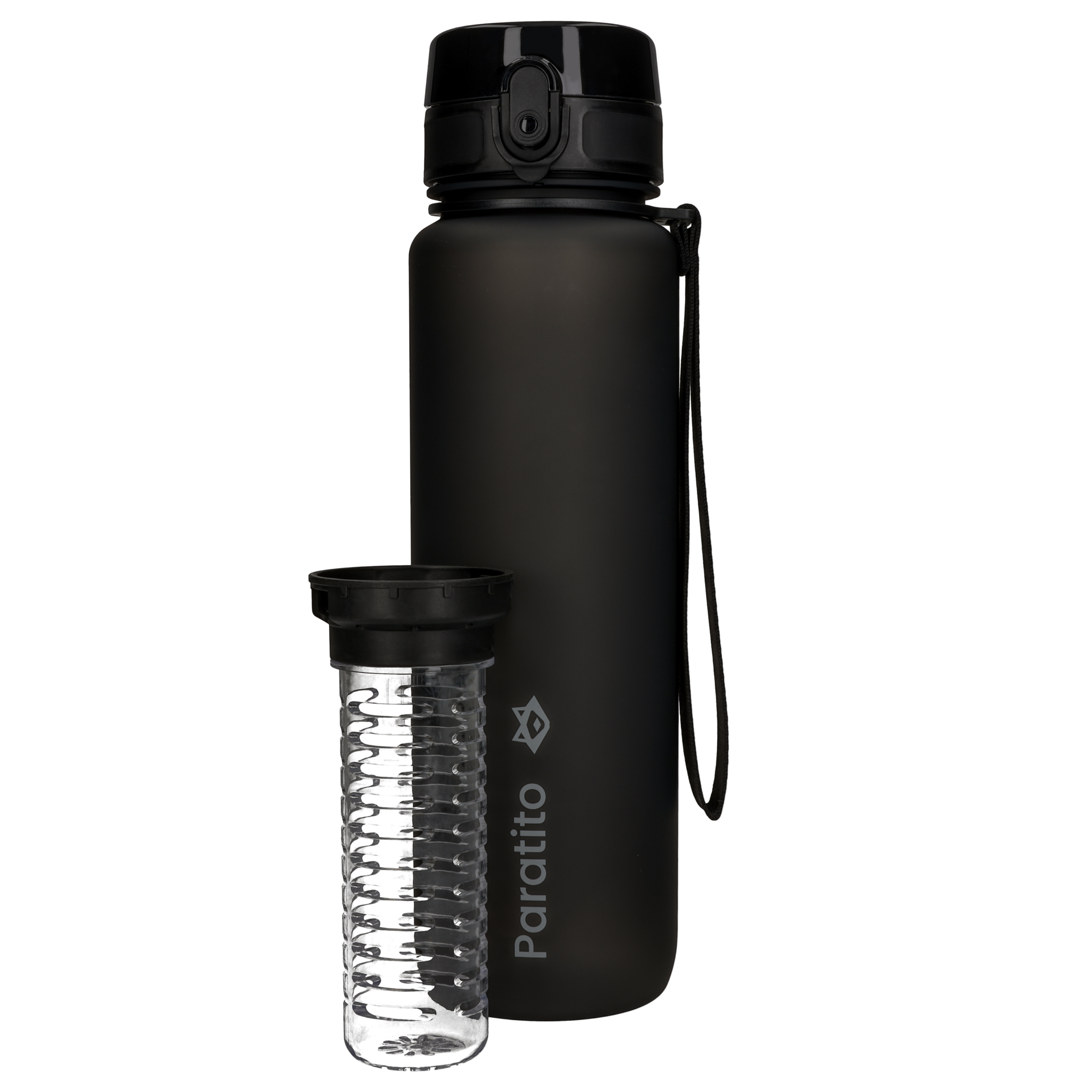 Trinkflasche aus Tritan mit Fruchteinsatz