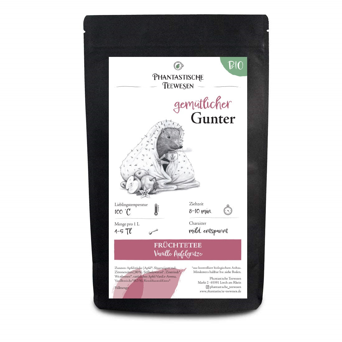 Gemütlicher Gunter - Früchtetee Apfel Vanille