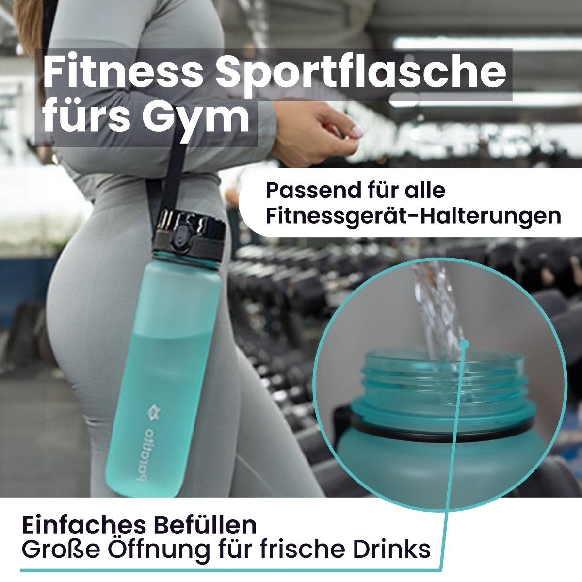 PARATITO Fox Bottle, BPA-freie Trinkflasche aus Tritan mit Fruchtsieb - Paratito