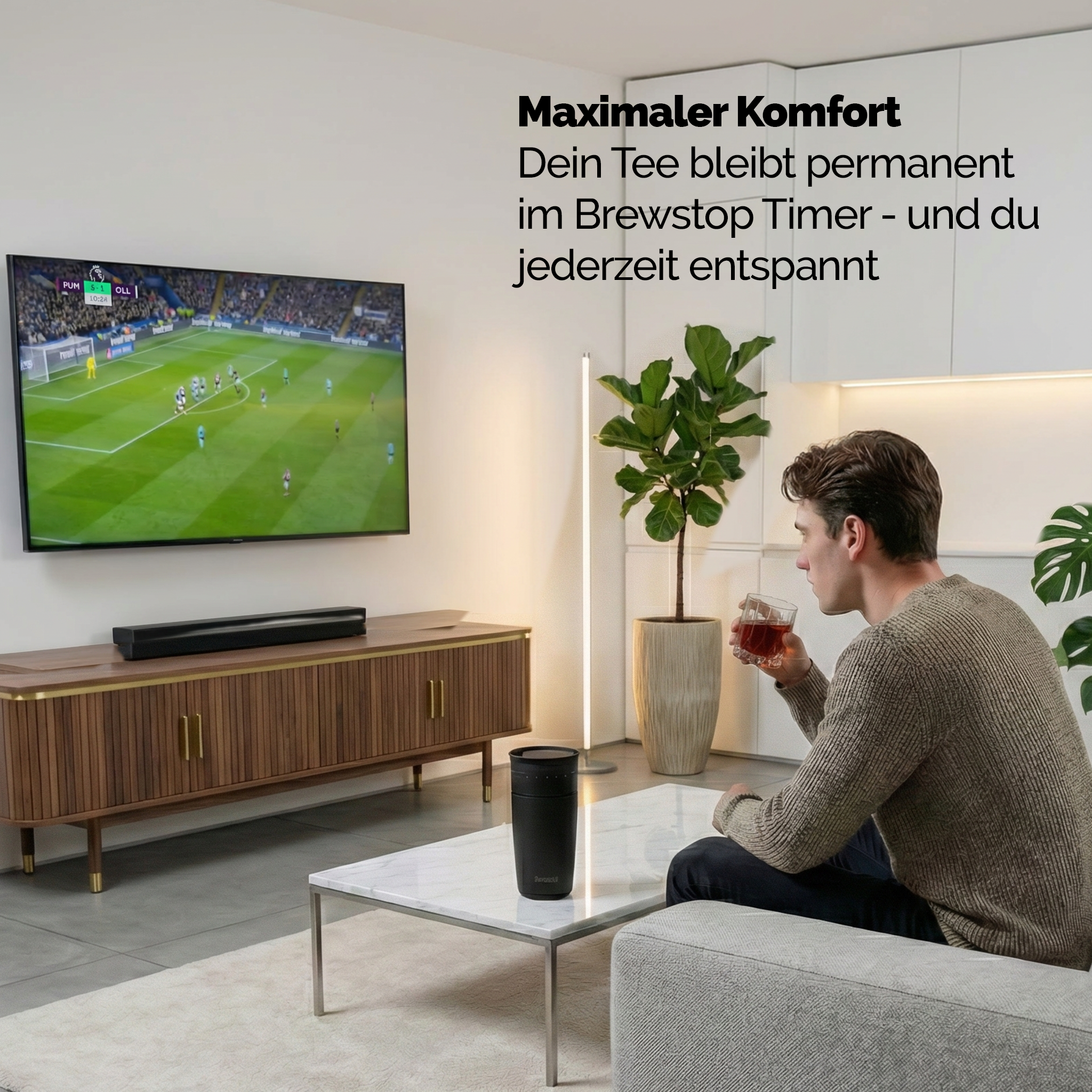 Teeflasche mit Brühstopp Timer / Brewstopper