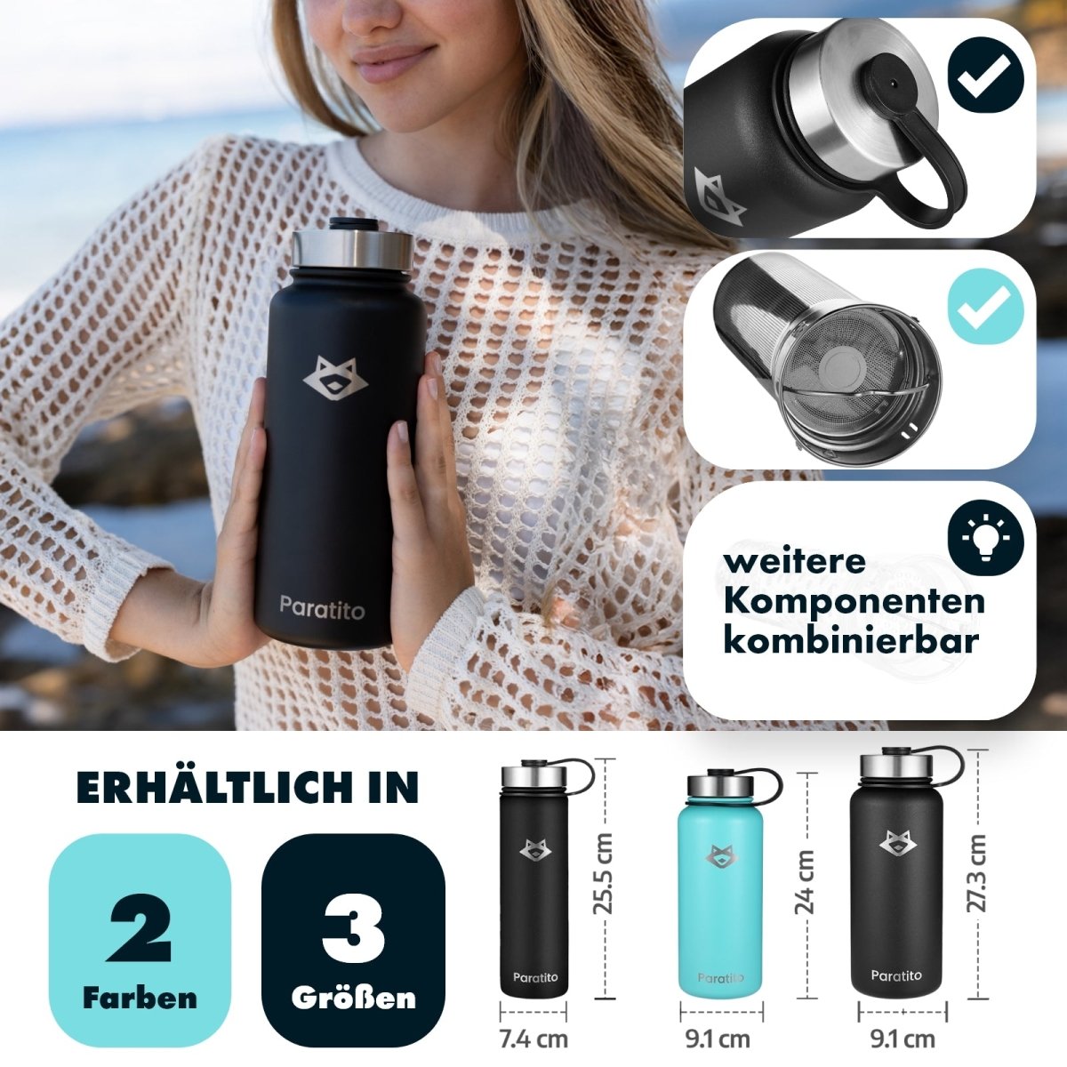 Thermosflasche mit Sieb - Paratito