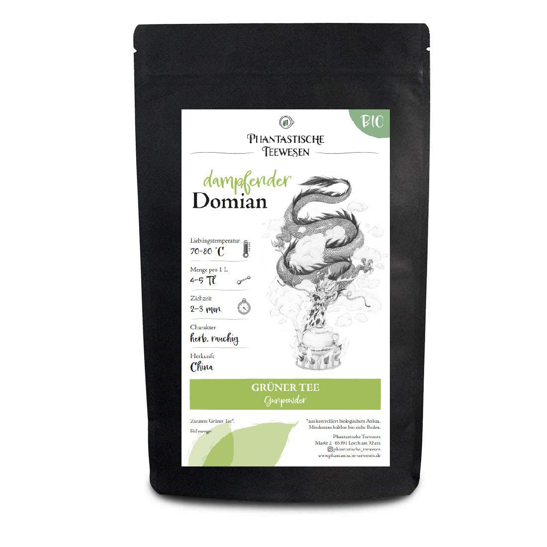 Dampfender Domian - Grüntee Gunpowder Temple of Heaven