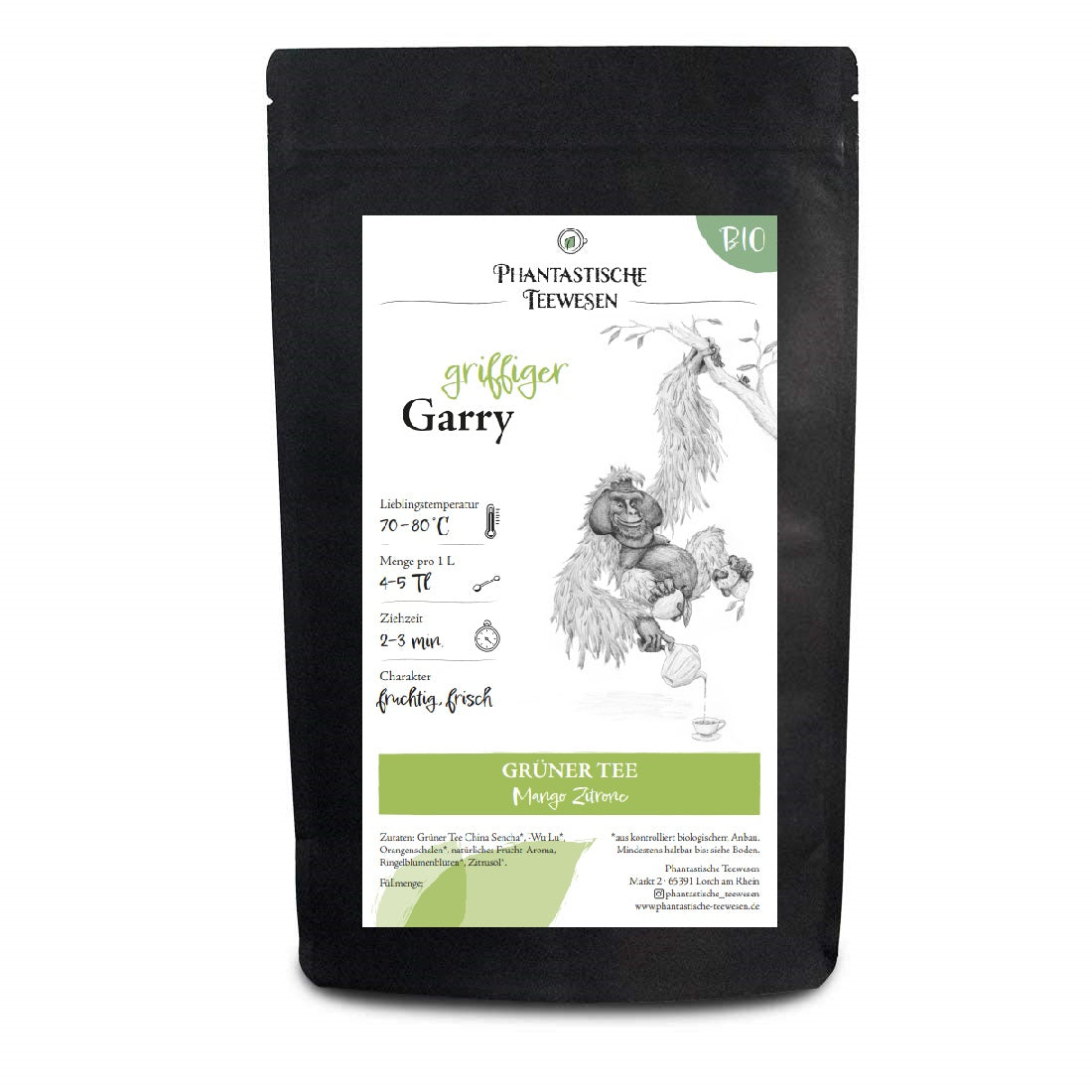 Griffiger Garry - Grüntee Mango Zitrone