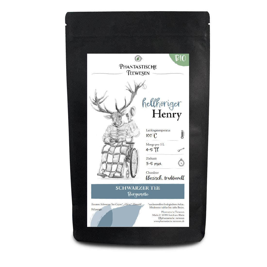 Hellhöriger Henry - Schwarztee Earl Grey