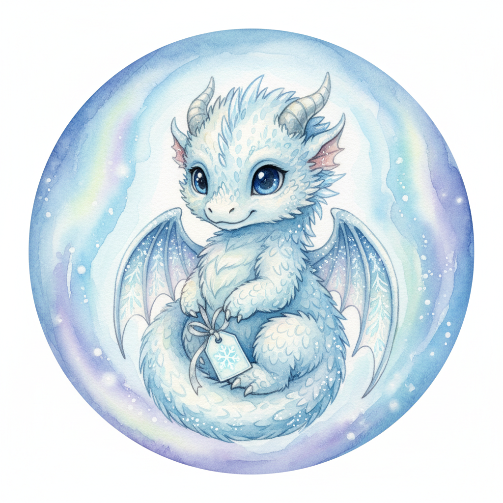 Drachenbaby-Portrait — KI-generiert