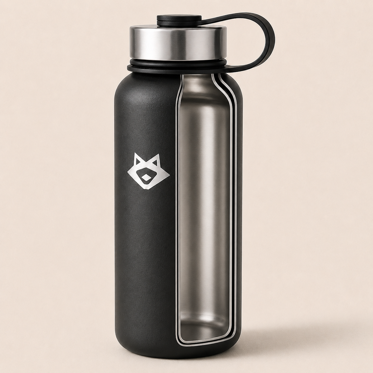 Schnittdarstellung der PARATITO Thermosflasche mit doppelwandiger Edelstahl-Vakuumisolierung