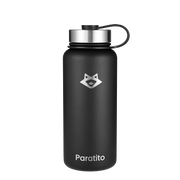PARATITO Edelstahl-Thermosflasche in Matt-Schwarz
