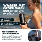 PARATITO Thermosflasche mit herausnehmbarem Fruchteinsatz für Infused Water