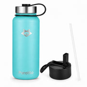 PARATITO 1-Liter Thermosflasche in Blau mit Strohhalm-Trinkaufsatz