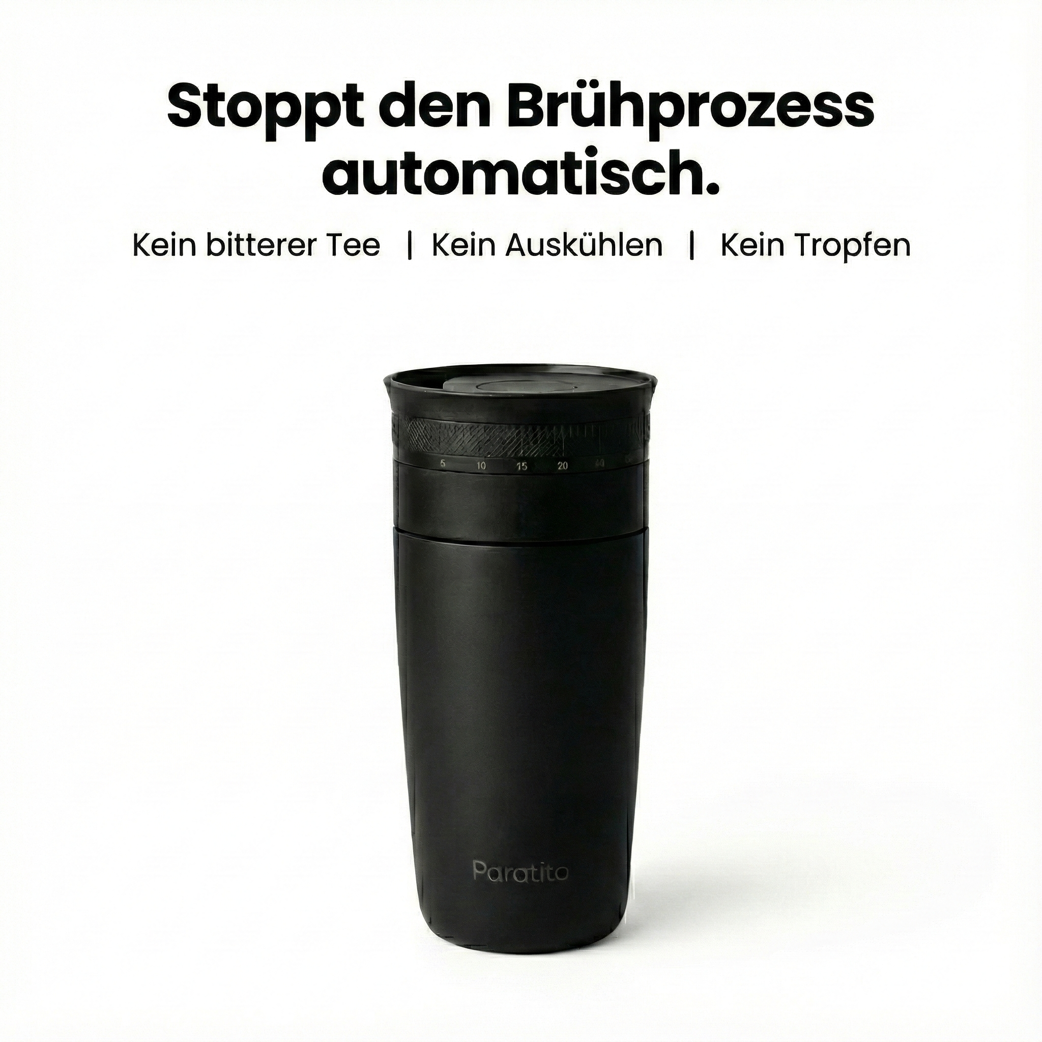 Teeflasche mit Brühstopp Timer / Brewstopper