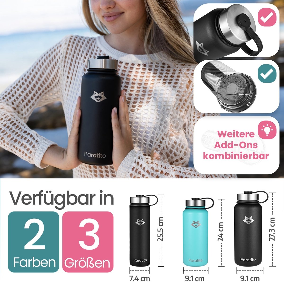 Thermosflasche mit Sieb - Paratito