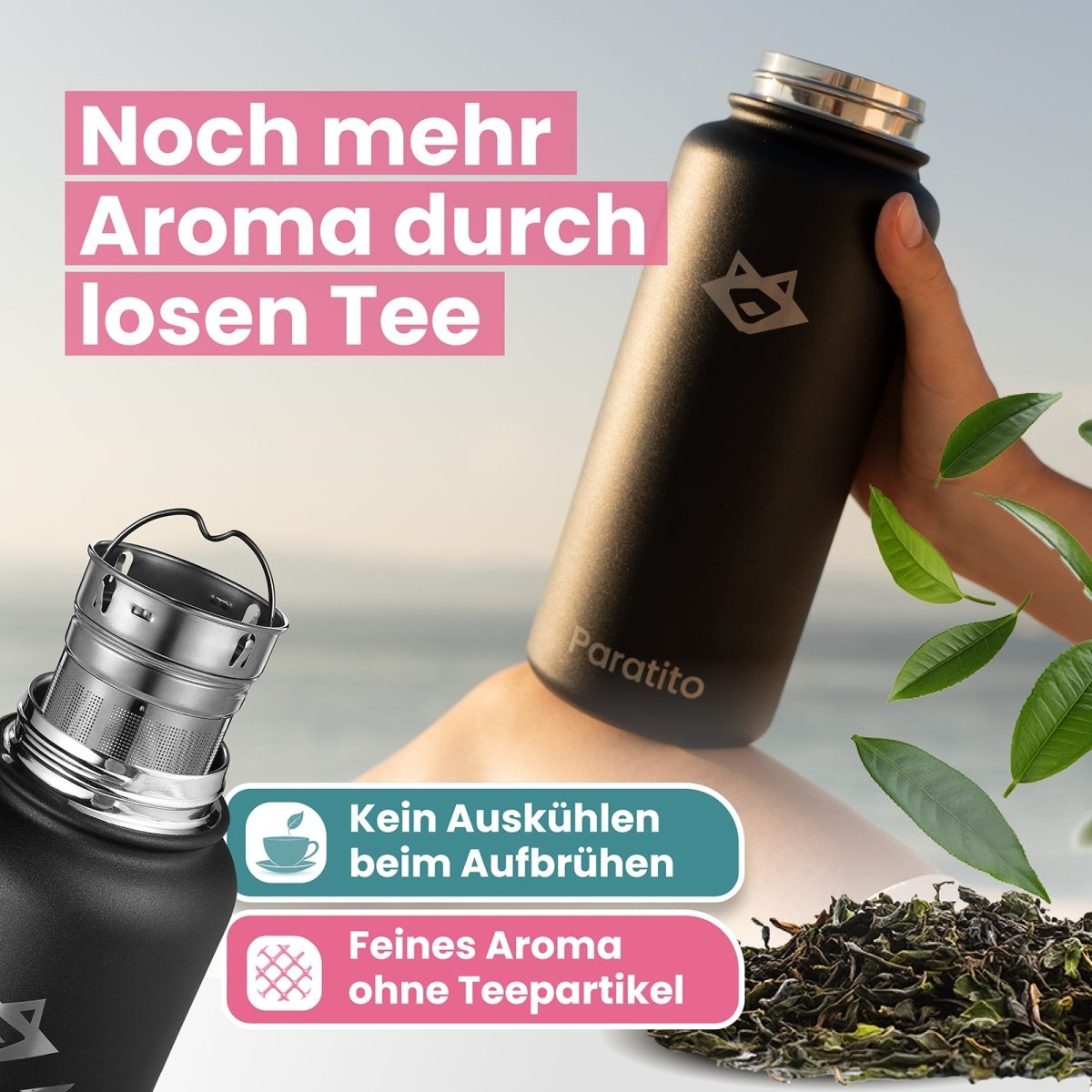 Thermosflasche mit Sieb - Paratito