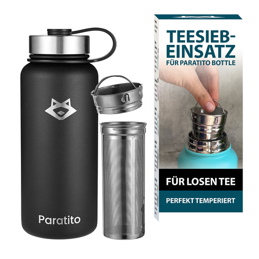 Teeflasche mit Sieb 1L aus Edelstahl von PARATITO