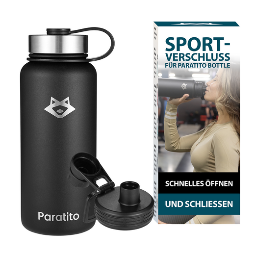 Trinkflasche mit Sportverschluss aus Edelstahl