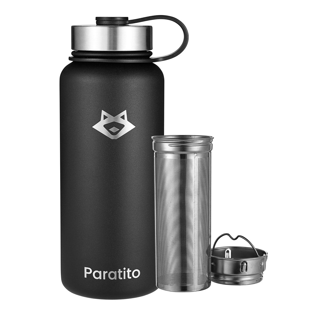 PARATITO BPA-freie Edelstahl Teeflasche, Thermosflasche mit Sieb - Paratito